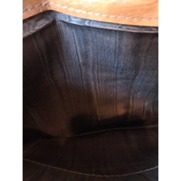 Vintage 1970's Leather Envelop Clutch Purse Industria Argentina Brown VACA Canoa - Picture 4 of 8